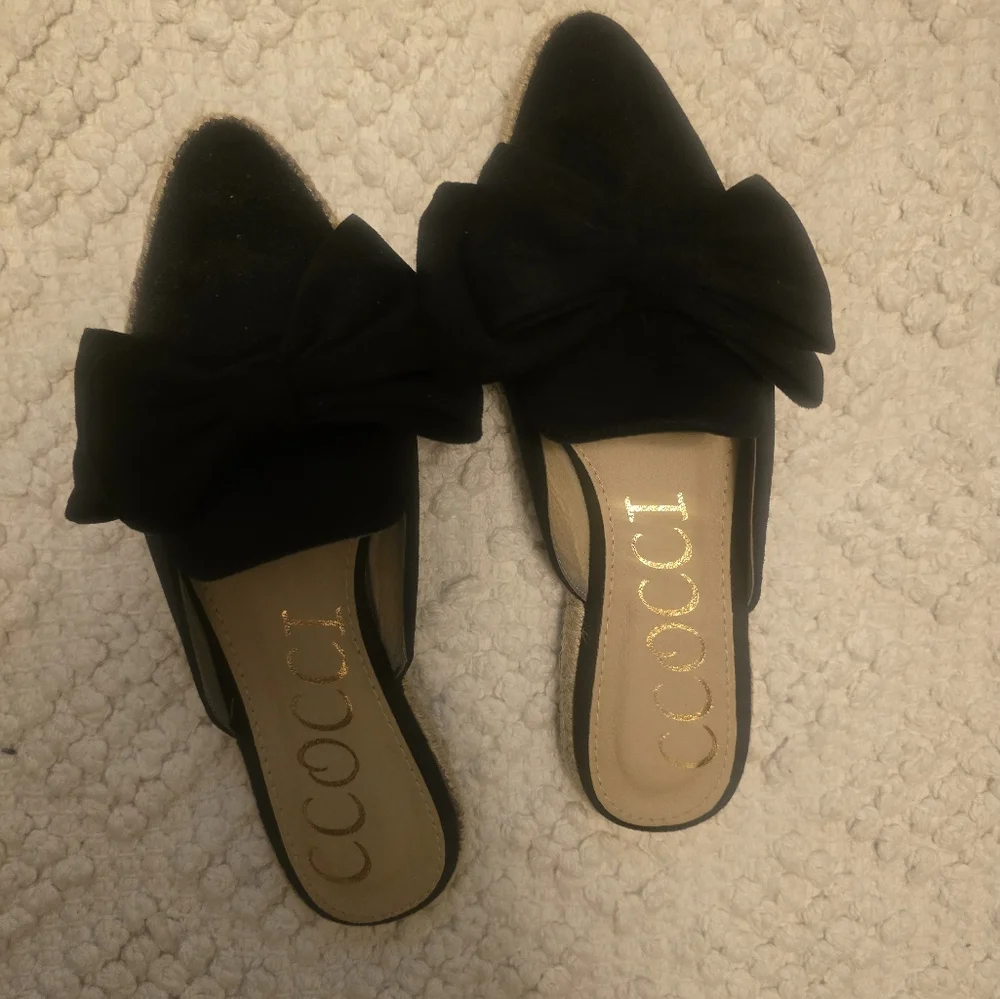 CCOCCI Black Bow Mules - Picture 7 of 7